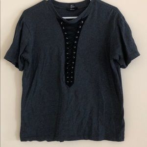 Lace Front T-Shirt